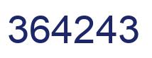 Number 364243 blue image