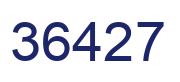 Number 36427 blue image