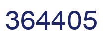 Number 364405 blue image