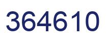 Number 364610 blue image