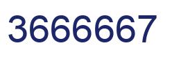 Number 3666667 blue image