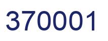 Number 370001 blue image