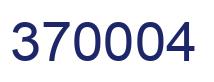 Number 370004 blue image