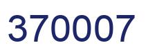 Number 370007 blue image