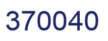 Number 370040 blue image
