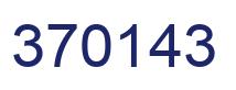 Number 370143 blue image