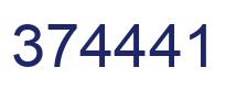Number 374441 blue image