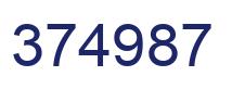 Number 374987 blue image
