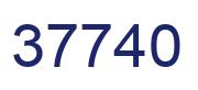 Number 37740 blue image