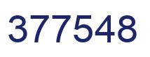 Number 377548 blue image