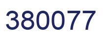 Number 380077 blue image