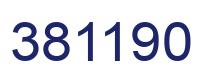 Number 381190 blue image