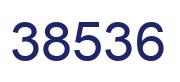Number 38536 blue image