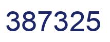 Number 387325 blue image