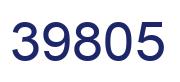 Number 39805 blue image