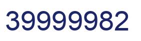Number 39999982 blue image