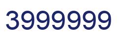 Number 3999999 blue image