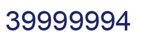Number 39999994 blue image