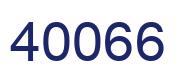 Number 40066 blue image