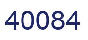 Number 40084 blue image