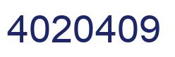 Number 4020409 blue image