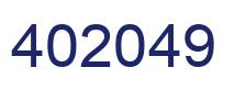 Number 402049 blue image