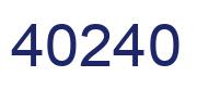 Number 40240 blue image