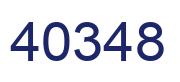 Number 40348 blue image