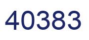 Número 40383 imagen azul