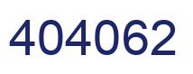 Number 404062 blue image