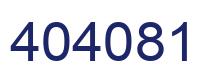 Number 404081 blue image