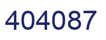 Number 404087 blue image