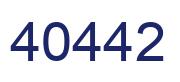 Number 40442 blue image