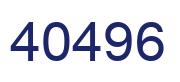 Number 40496 blue image