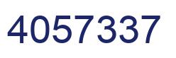 Number 4057337 blue image