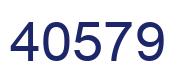 Number 40579 blue image
