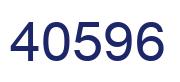Number 40596 blue image
