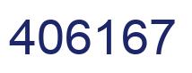 Number 406167 blue image