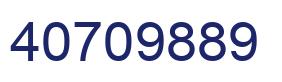 Number 40709889 blue image