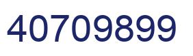 Number 40709899 blue image
