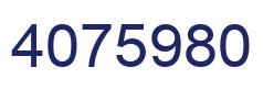 Number 4075980 blue image