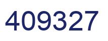 Number 409327 blue image