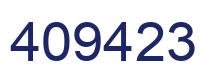 Number 409423 blue image
