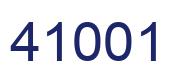 Number 41001 blue image