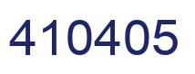 Number 410405 blue image