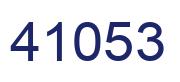 Number 41053 blue image