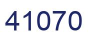 Number 41070 blue image