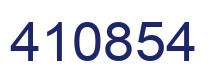Number 410854 blue image