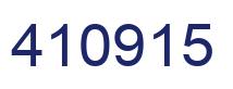 Number 410915 blue image