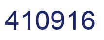 Number 410916 blue image